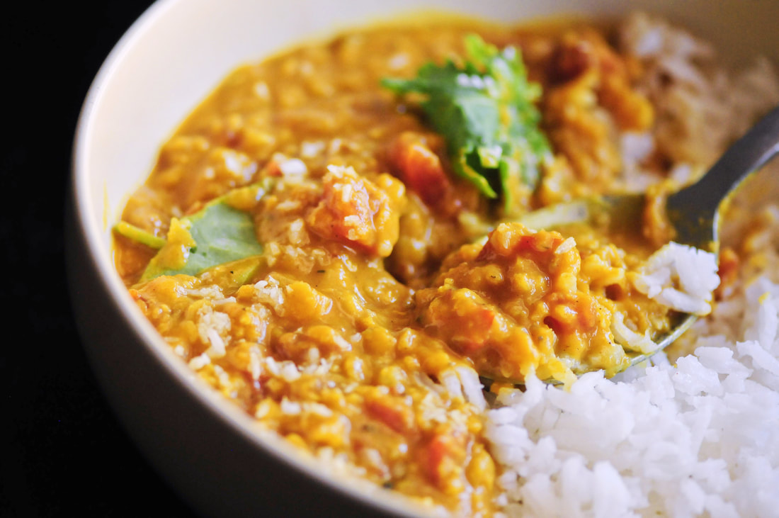 Lentilles corail au curry
